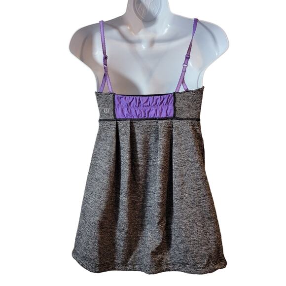 Lululemon Yogi Dance Strap Tank Top Grey/Purple Size 6 - Picture 3 of 7